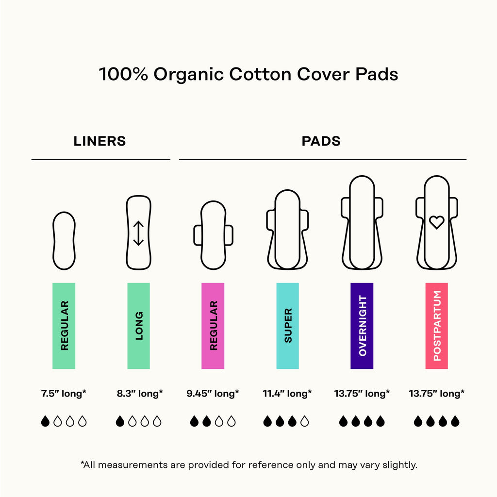 Organic Cotton Cover Cooling Herbal Infusion Super Pads